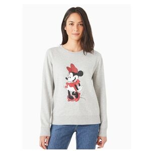 NWT Kate Spade New York Disney Grey Sweatshirt Minnie Mouse Graphic Size Medium
